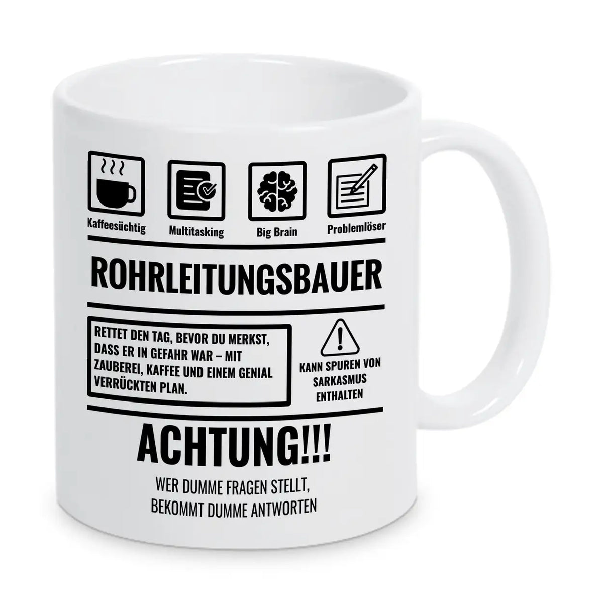 Tasse Sarkasmus Rohrleitungsbauer - Druckerino