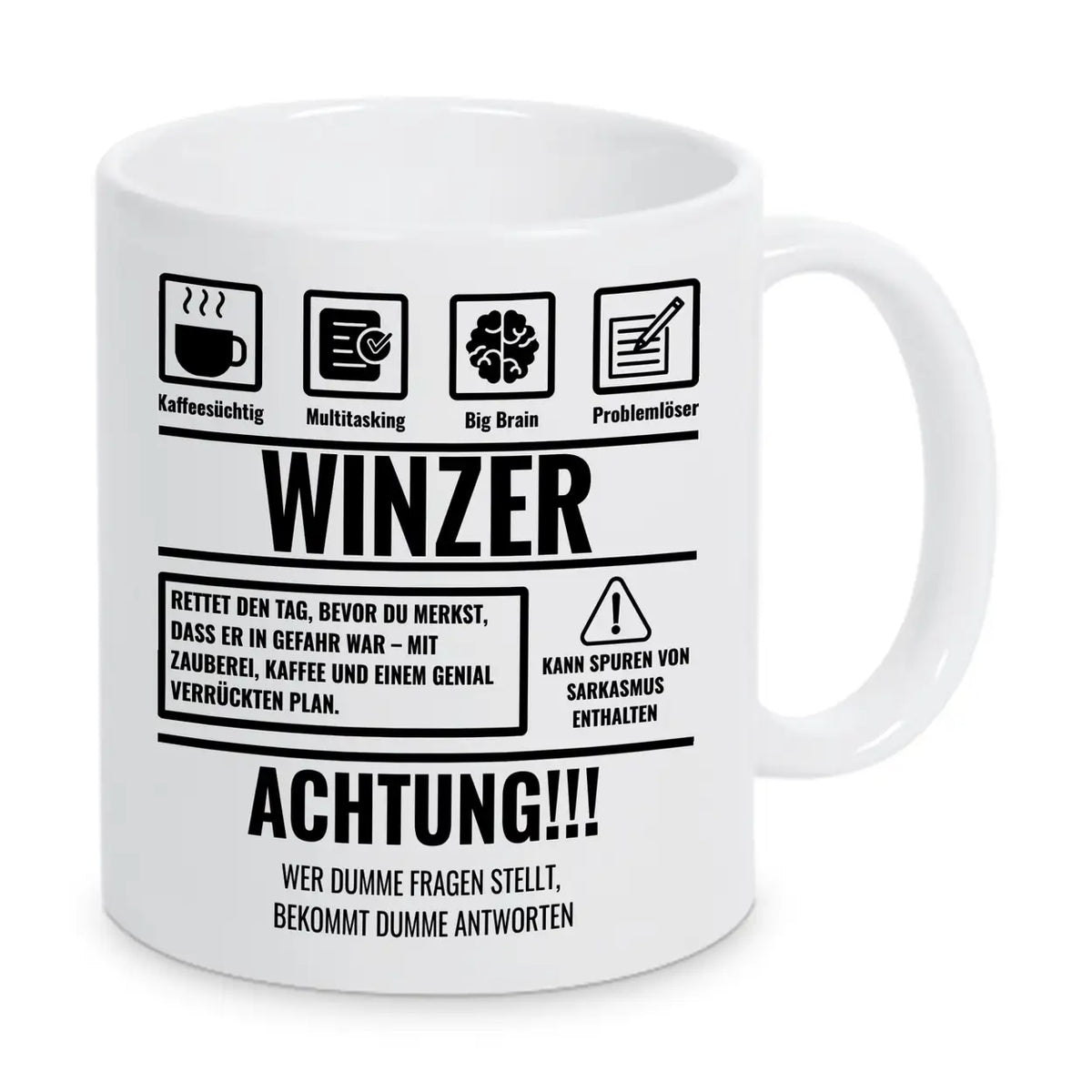 Tasse Sarkasmus Winzer - Druckerino