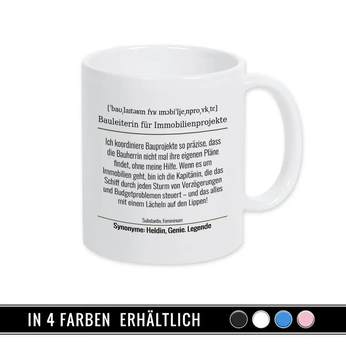 Tasse für Bauleiterin für Immobilienprojekte - Druckerino