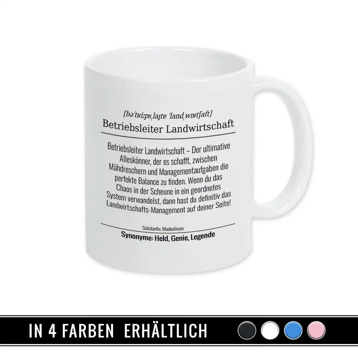 Tasse für Betriebsleiter Landwirtschaft - Druckerino