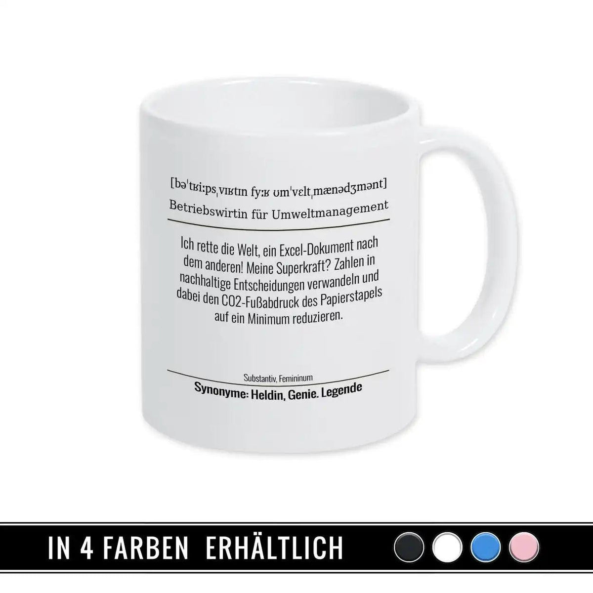 Tasse für Betriebswirtin für Umweltmanagement - Druckerino