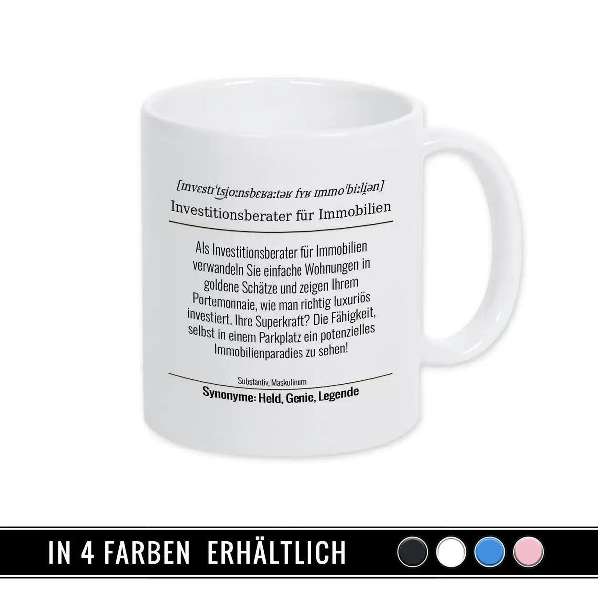 Tasse für Investitionsberater für Immobilien - Druckerino