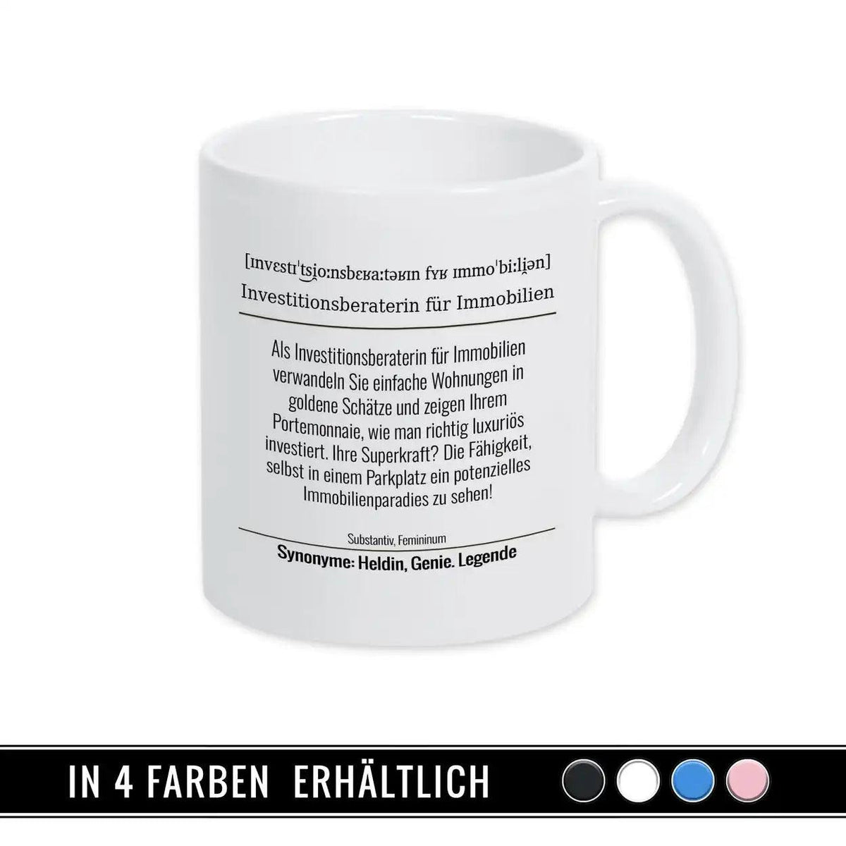 Tasse für Investitionsberaterin für Immobilien - Druckerino