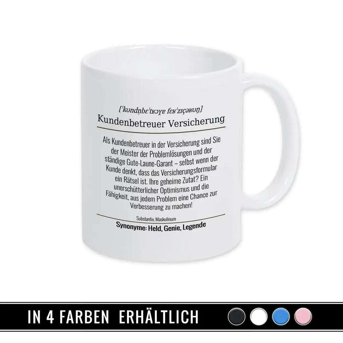 Tasse für Kundenbetreuer Versicherung - Druckerino