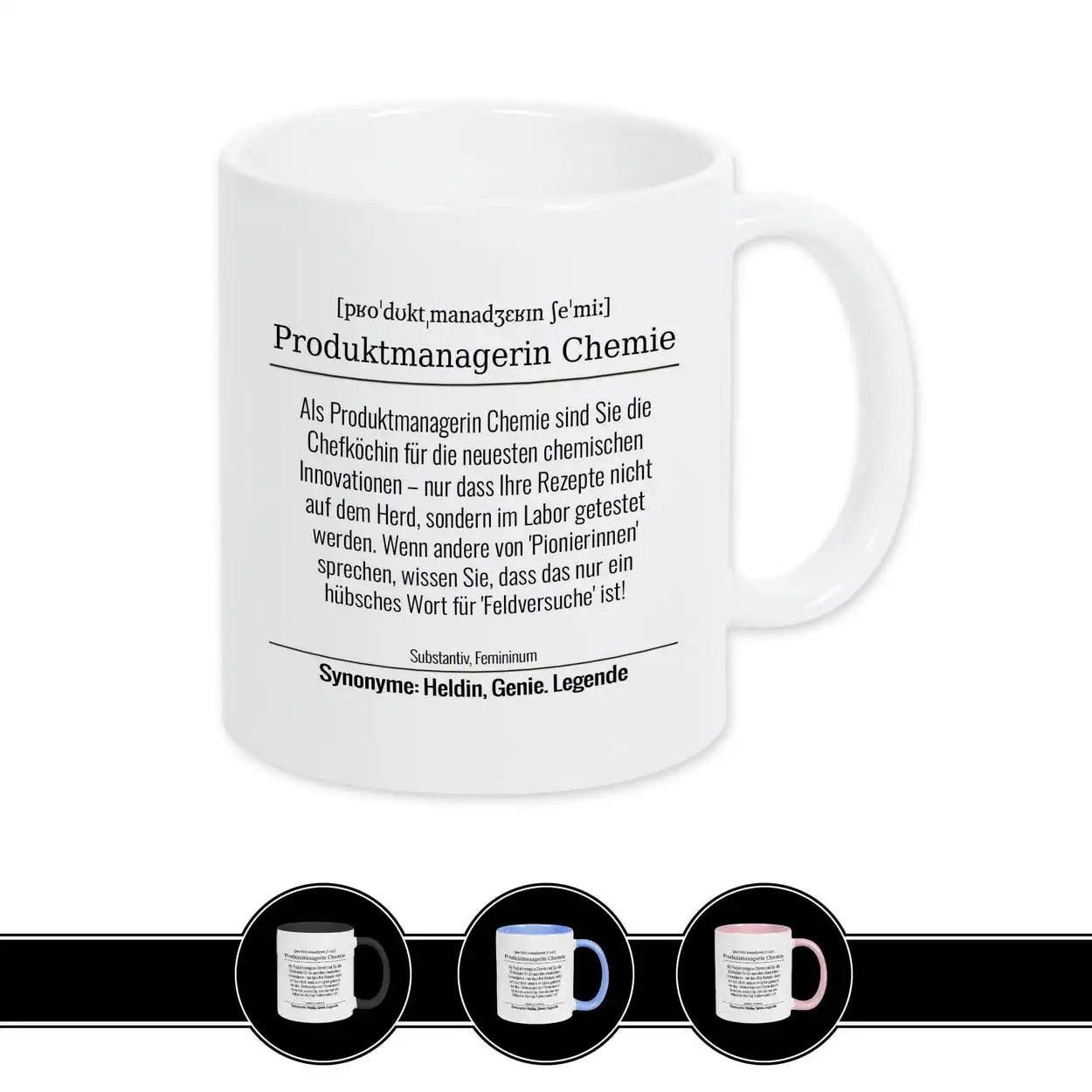 Tasse für Produktmanagerin Chemie - Druckerino
