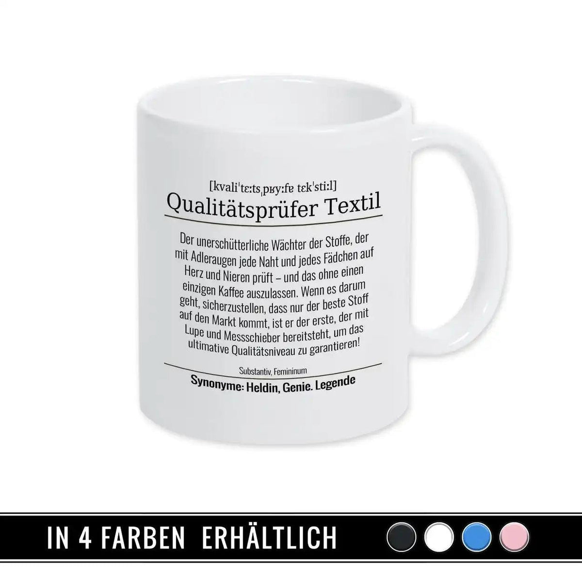 Tasse für Qualitätsprüfer Textil - Druckerino