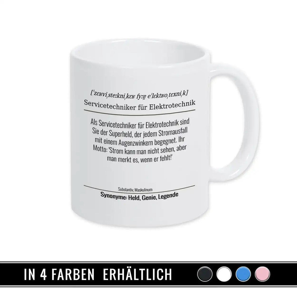 Tasse für Servicetechniker für Elektrotechnik - Druckerino