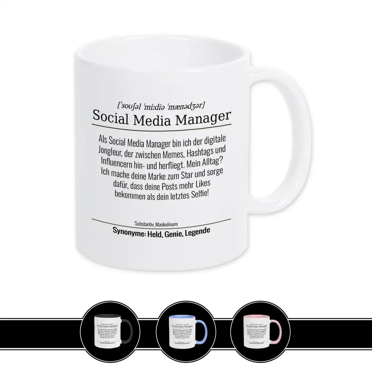 Tasse für Social Media Manager - Druckerino