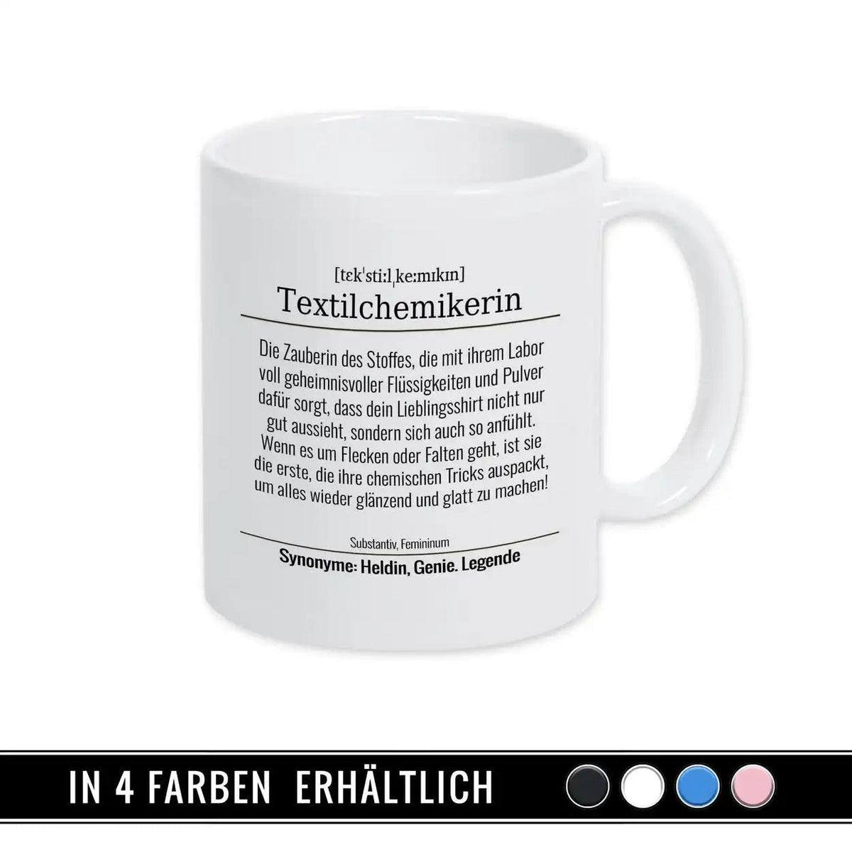 Tasse für Textilchemikerin - Druckerino