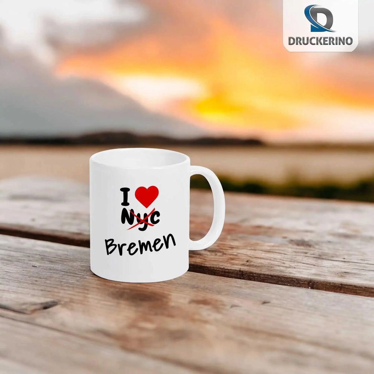 Tasse I Love Bremen nicht NYC - Druckerino