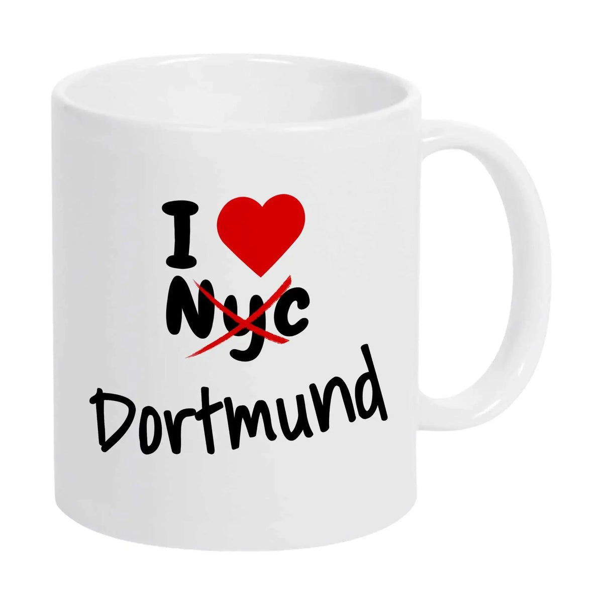 Tasse I Love Dortmund nicht NYC - Druckerino