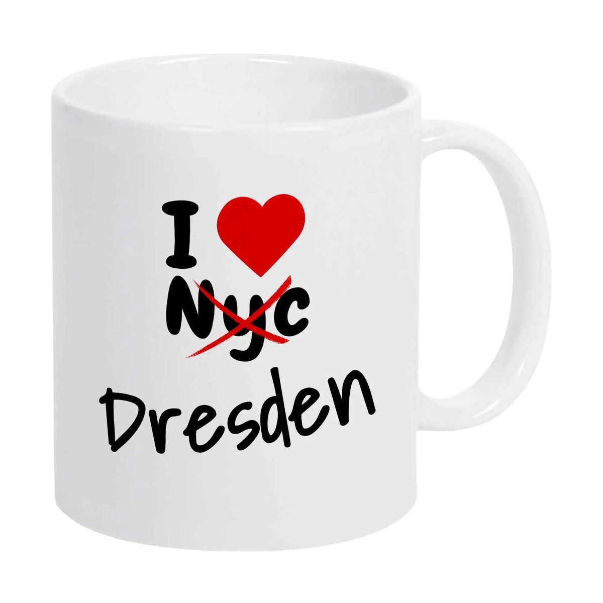 Tasse I Love Dresden nicht NYC - Druckerino