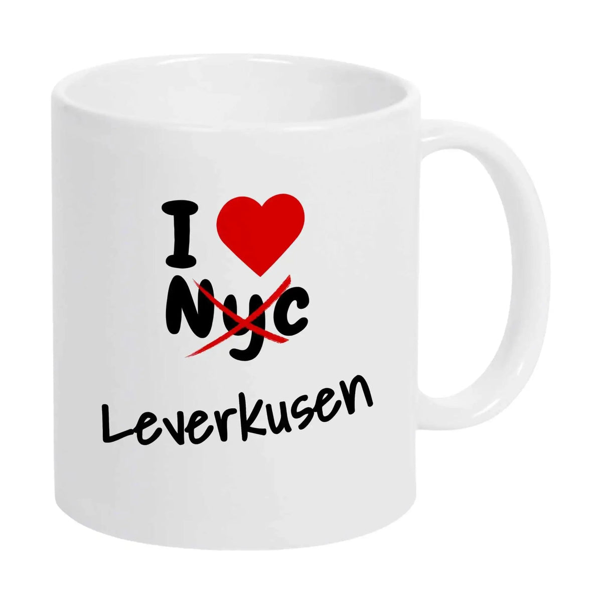 Tasse I Love Leverkusen nicht NYC - Druckerino