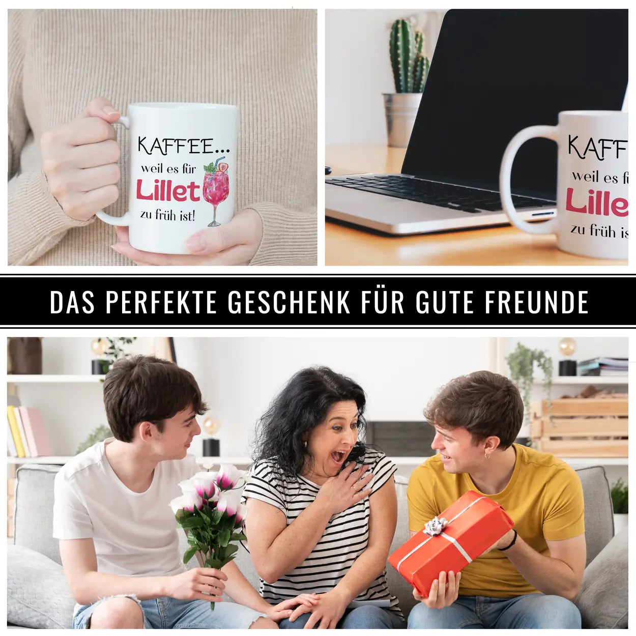 Kaffeetasse Kaffee weil es für Lillet zu früh ist Tasse Wildberry Geschenk