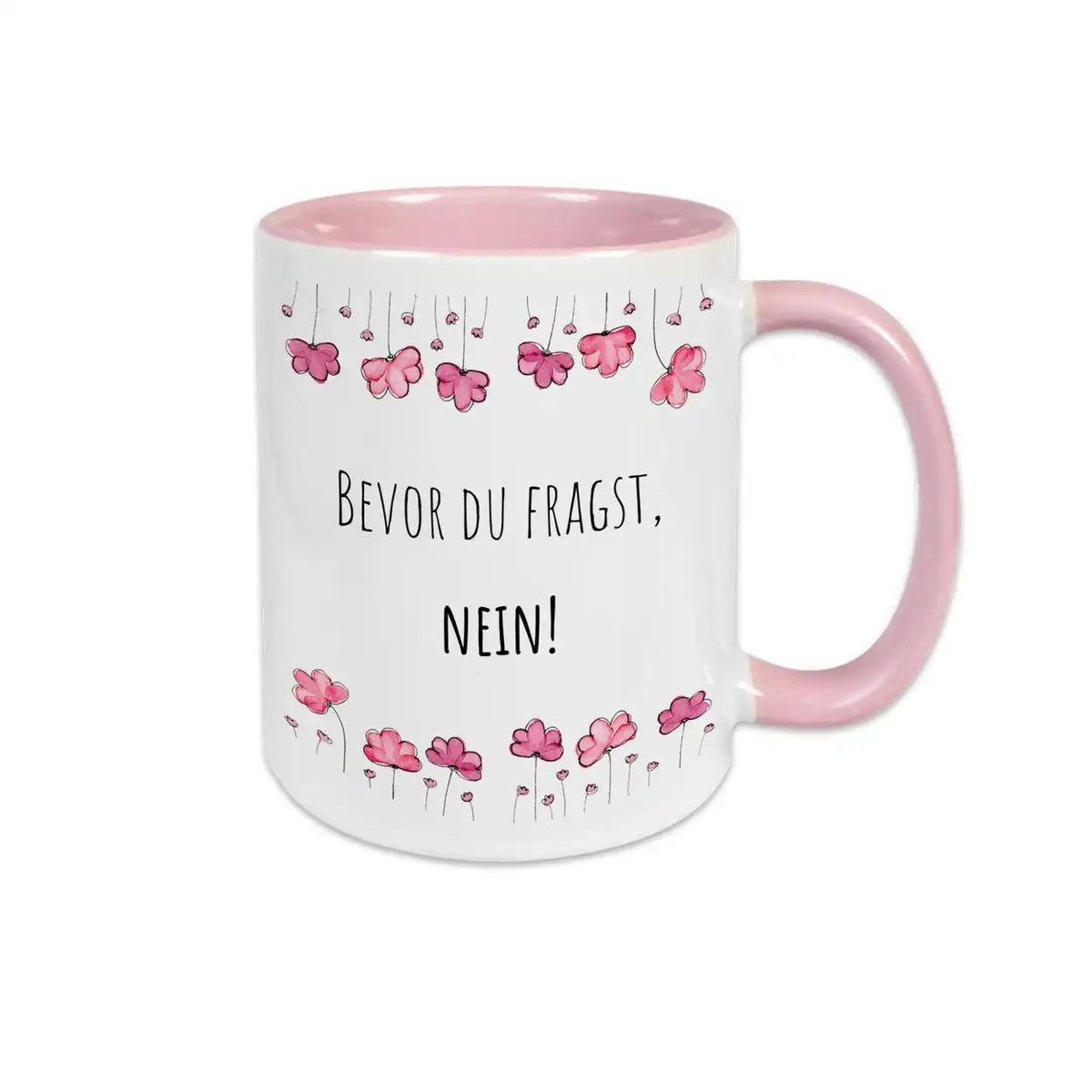 Tasse lustig "Bevor du fragst, nein" - Tasse Geschenkidee - Druckerino
