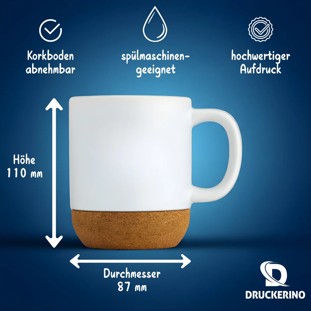 tasse mit korksockel und deckel fakten