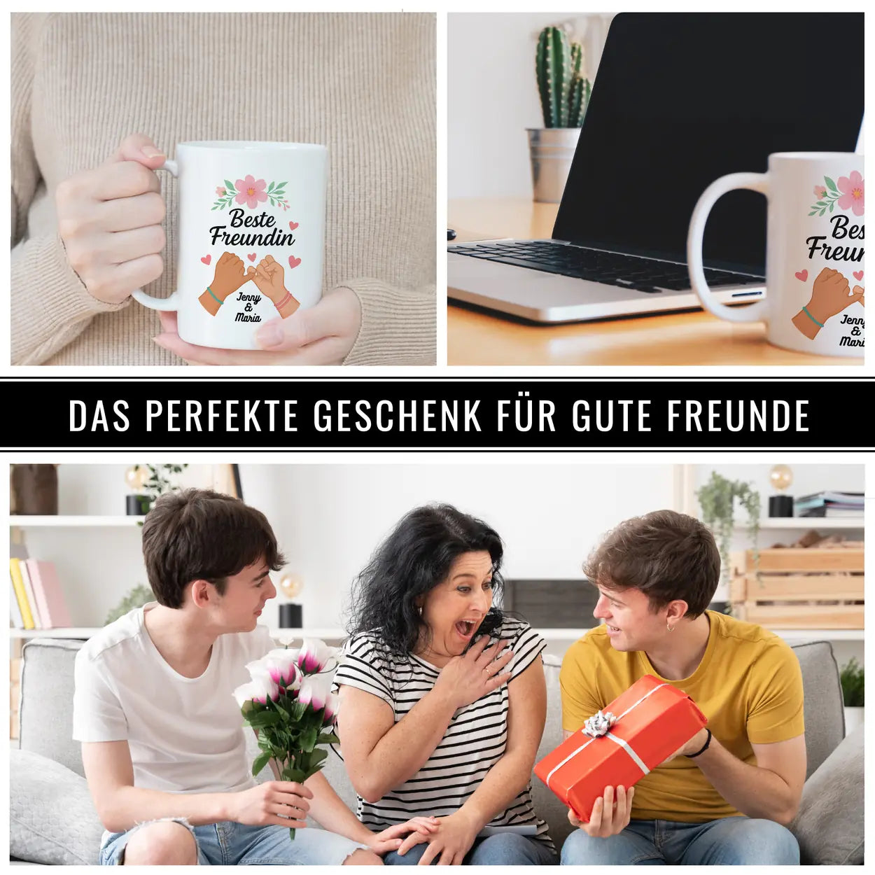 Tasse Beste Freundin personalisiert - Druckerino