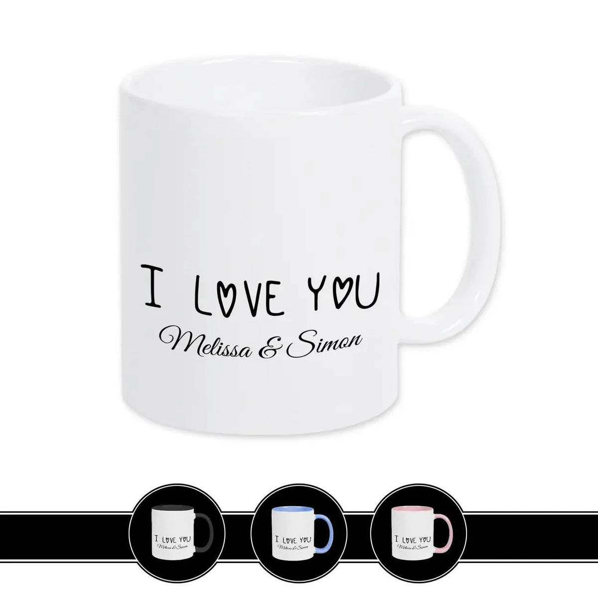 Tasse mit Namen | I Love you - Druckerino