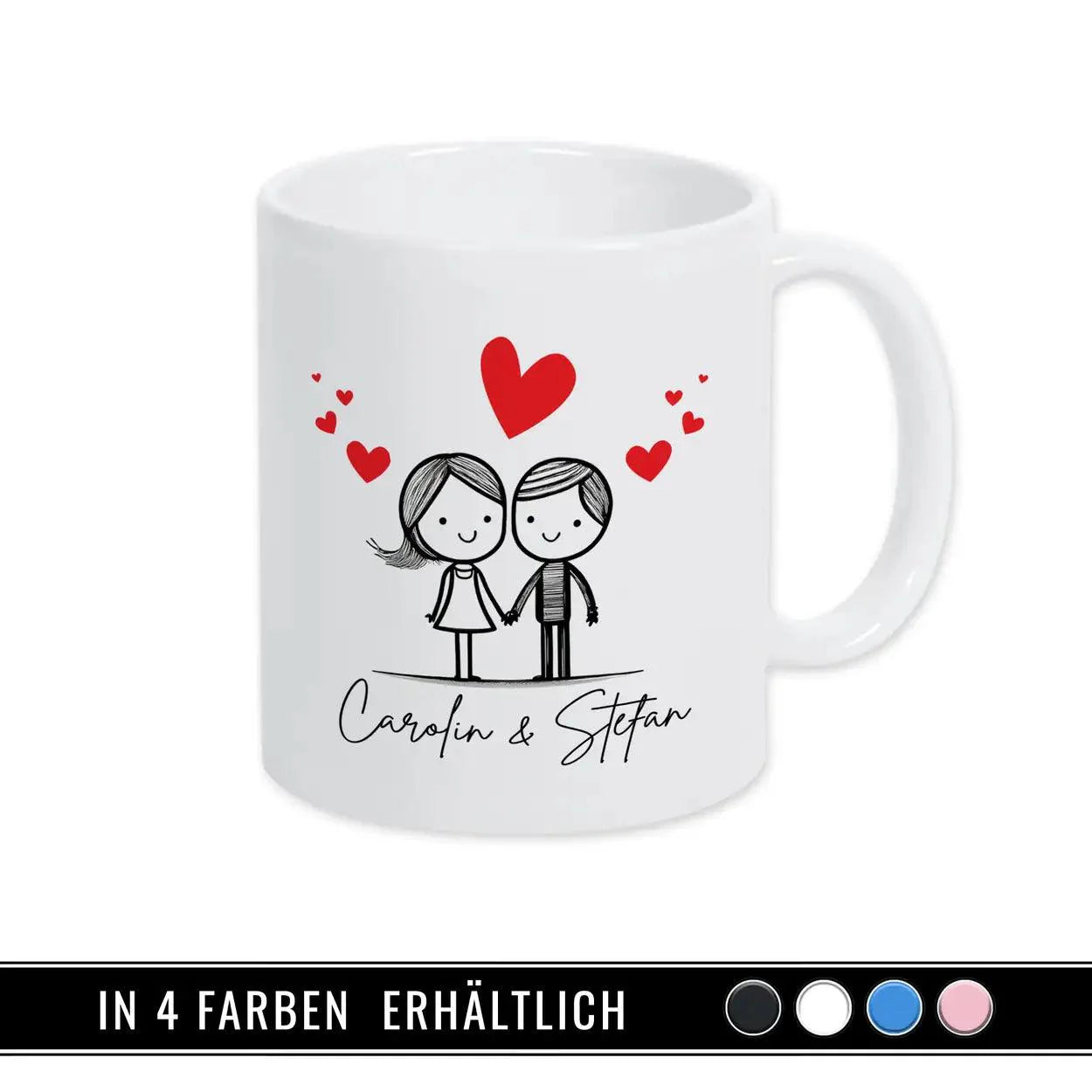 Tasse mit Namen personalisiert - Pärchen - Druckerino