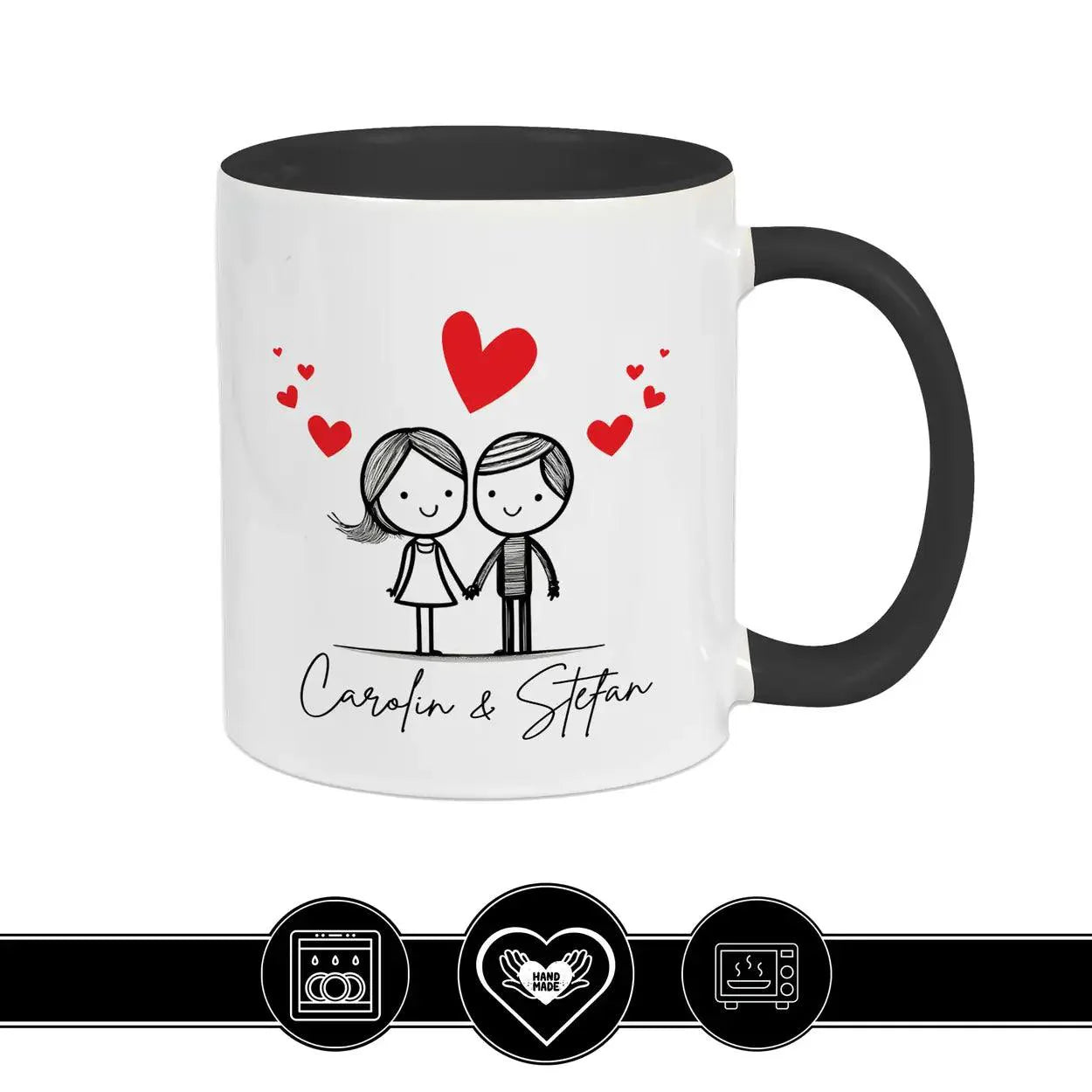 Tasse mit Namen personalisiert - Pärchen - Druckerino