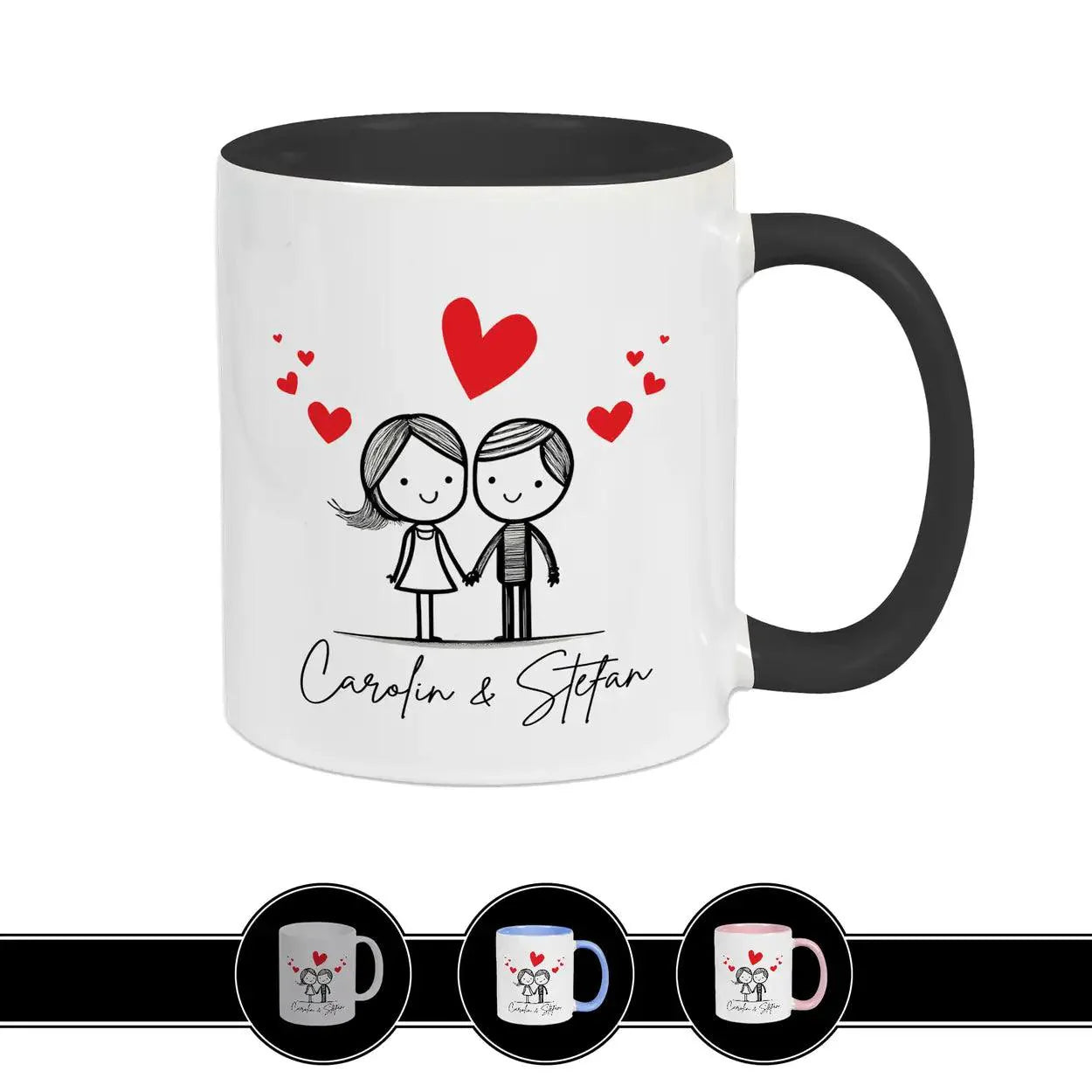 Tasse mit Namen personalisiert - Pärchen - Druckerino