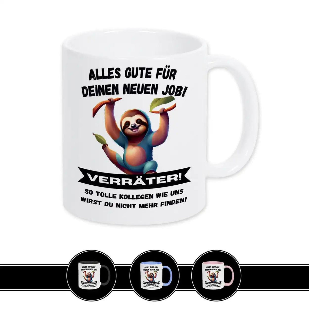 Tasse mit Spruch - Alles Gute für Deinen neuen Job - Druckerino