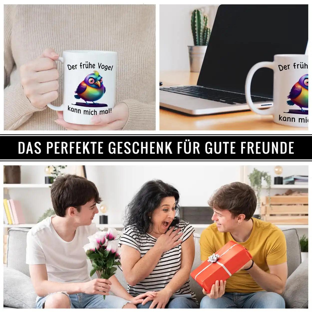 Tasse mit Spruch - Der frühe Vogel kann mich mal - Druckerino