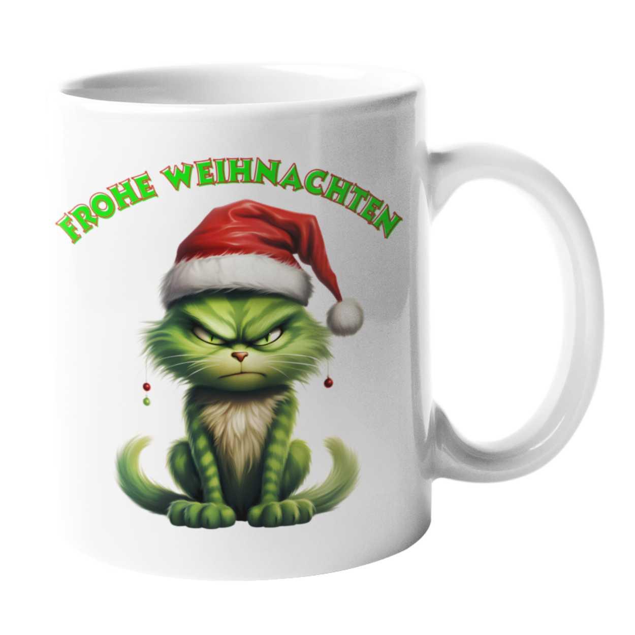 Tasse mit Spruch - Frohe Weihnachten - versch. Farben - Druckerino