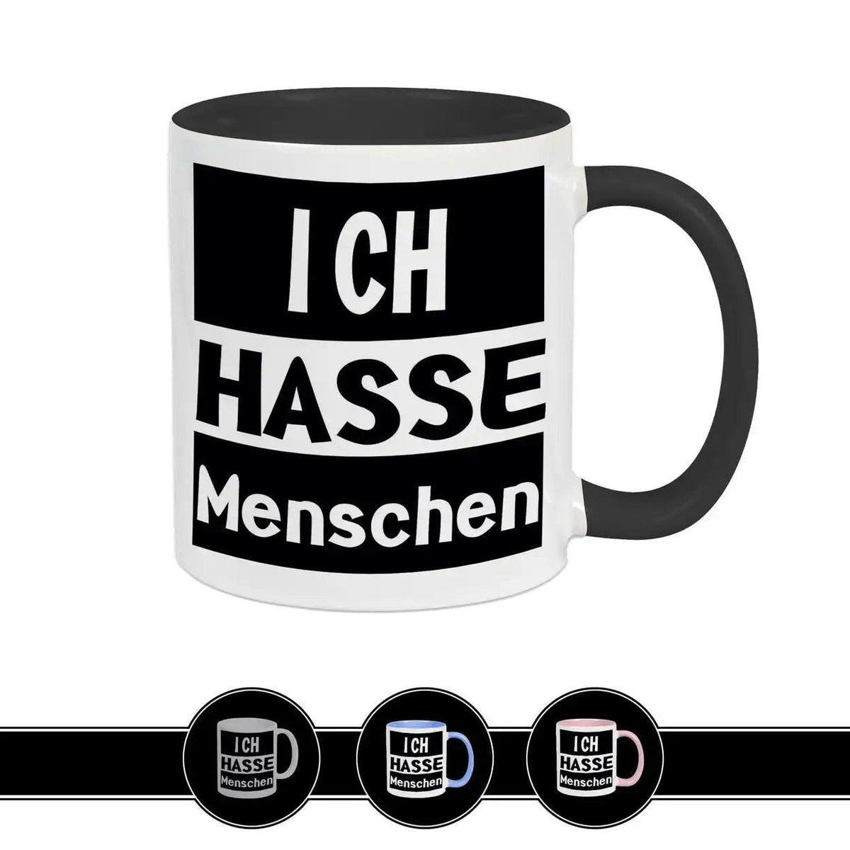 Tasse mit Spruch - Ich hasse Menschen - Druckerino