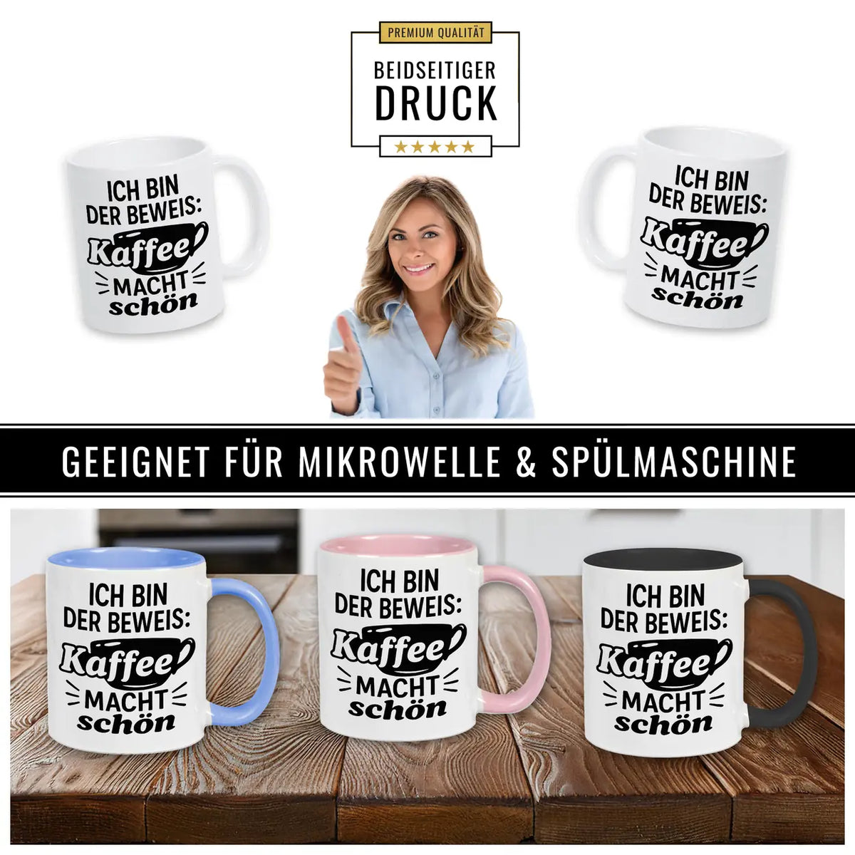 Tasse Kaffee macht schön! - Druckerino
