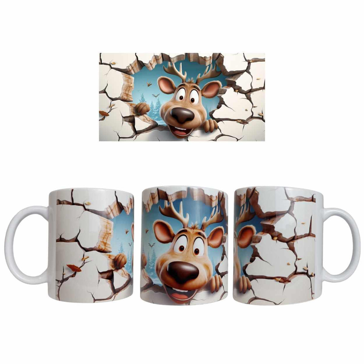 Tasse mit süßem Rentier-Motiv - Druckerino