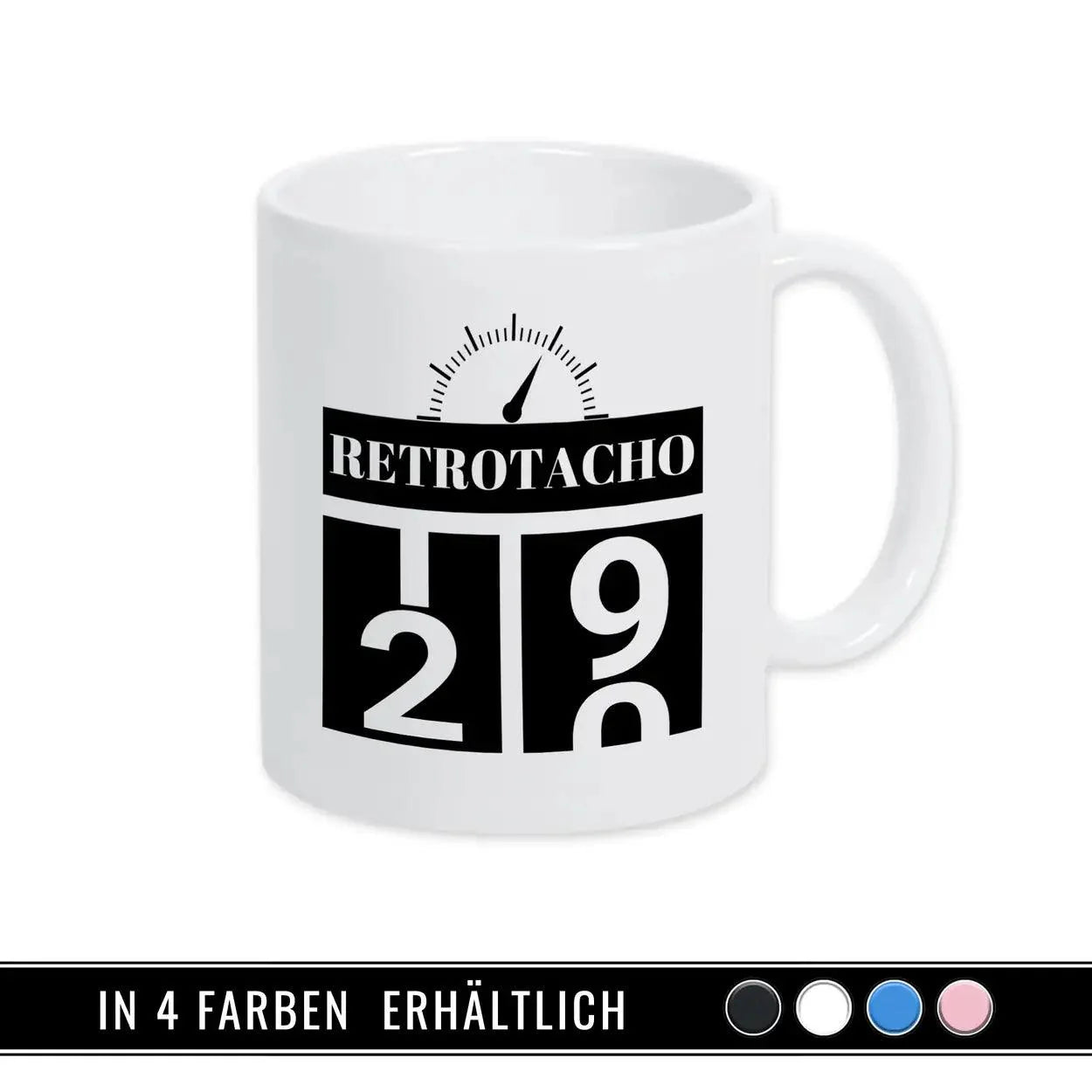 Tasse zum 20. Geburtstag - Retro Tacho - Druckerino