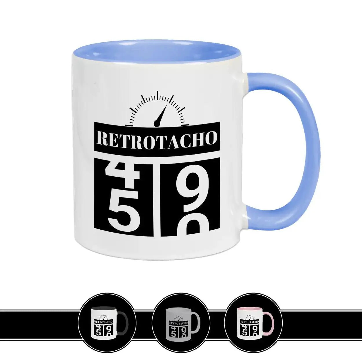 Tasse zum 50. Geburtstag - Retro Tacho - Druckerino
