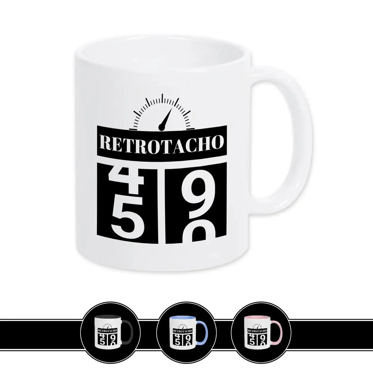 Tasse zum 50. Geburtstag - Retro Tacho - Druckerino