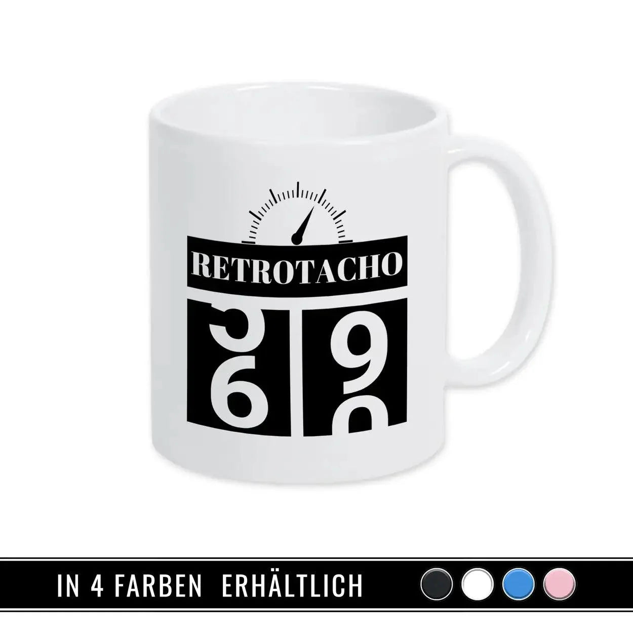 Tasse zum 60. Geburtstag - Retro Tacho - Druckerino