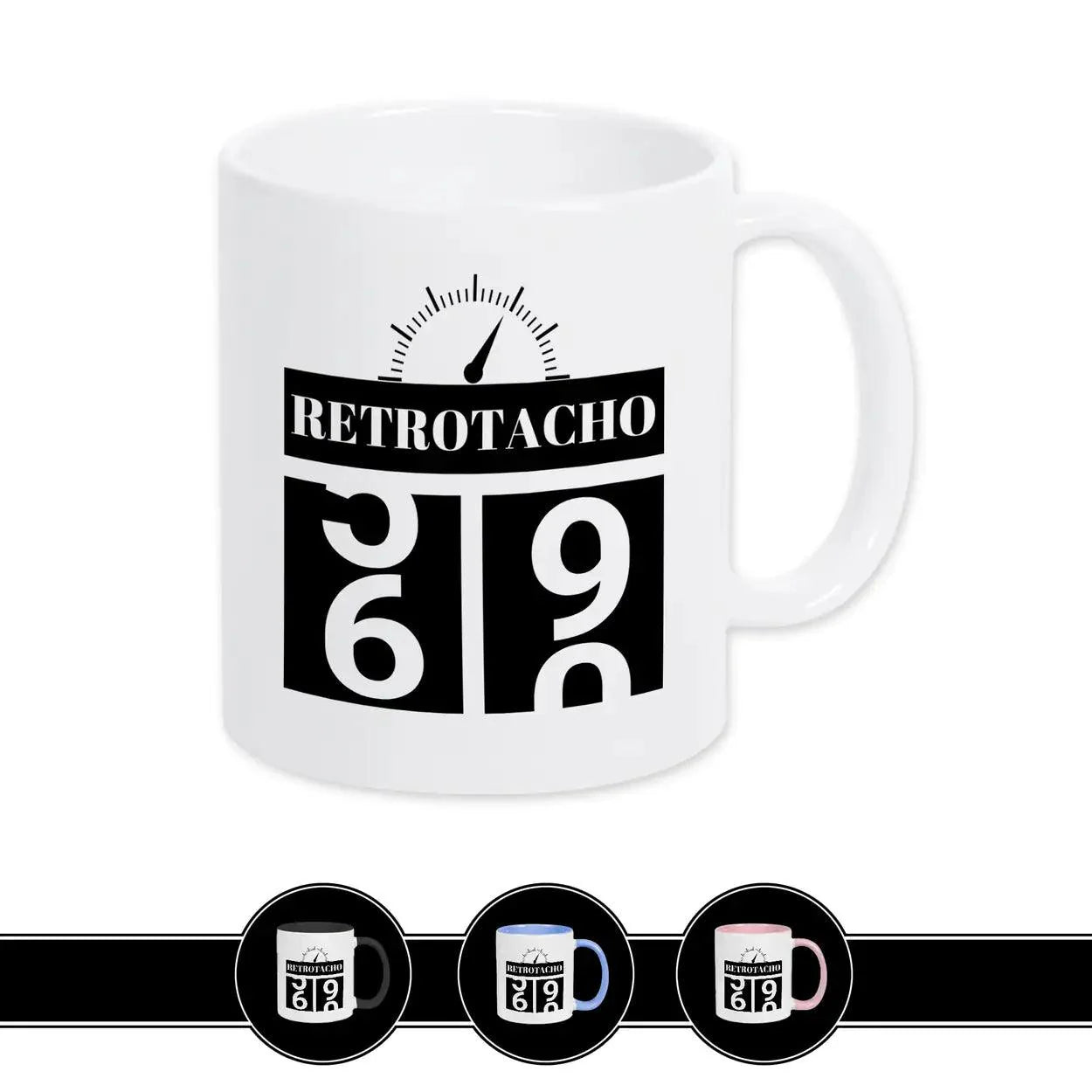 Tasse zum 60. Geburtstag - Retro Tacho - Druckerino