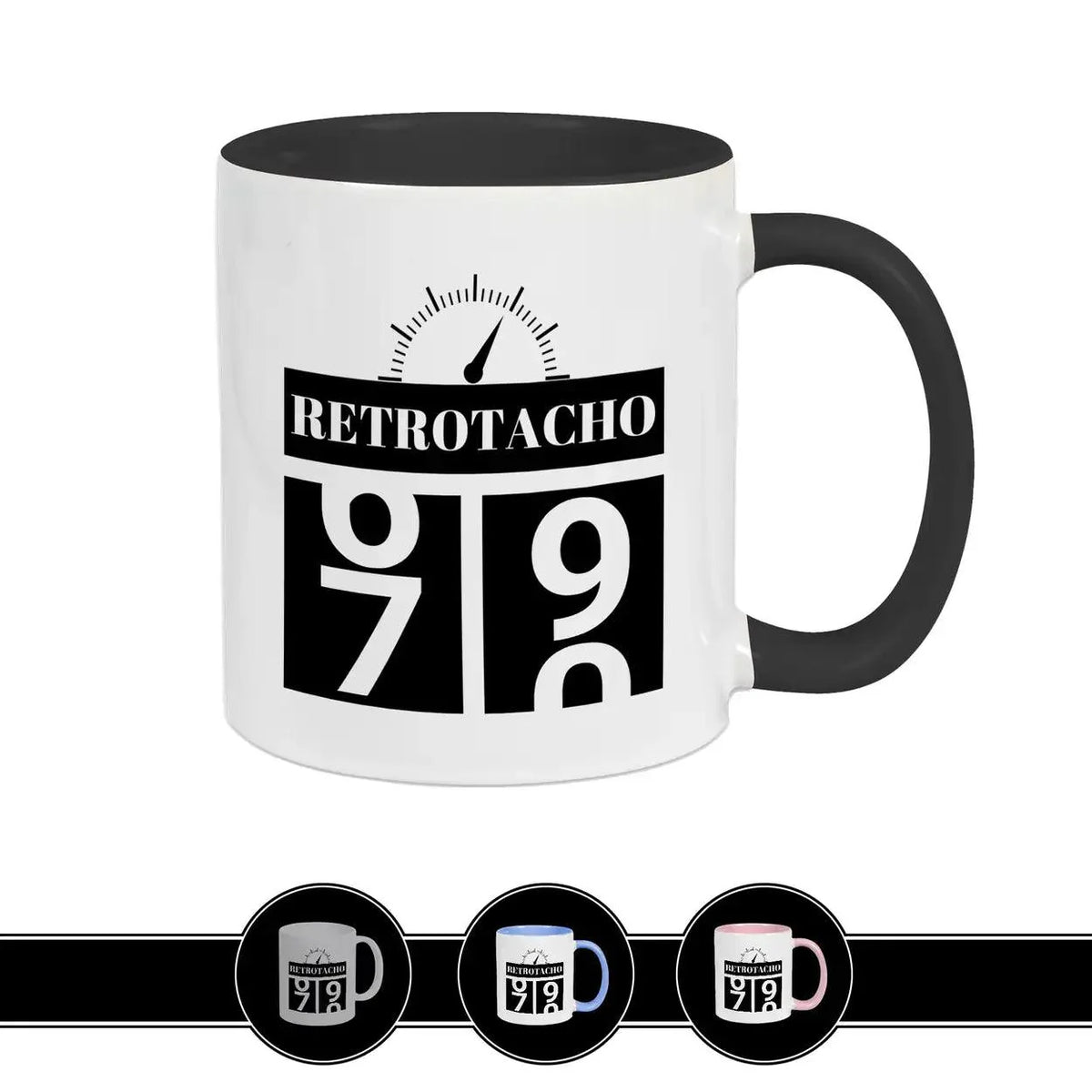 Tasse zum 70. Geburtstag - Retro Tacho - Druckerino