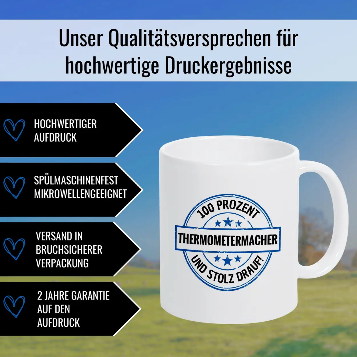 Thermometermacher 100 Prozent Tasse - Druckerino