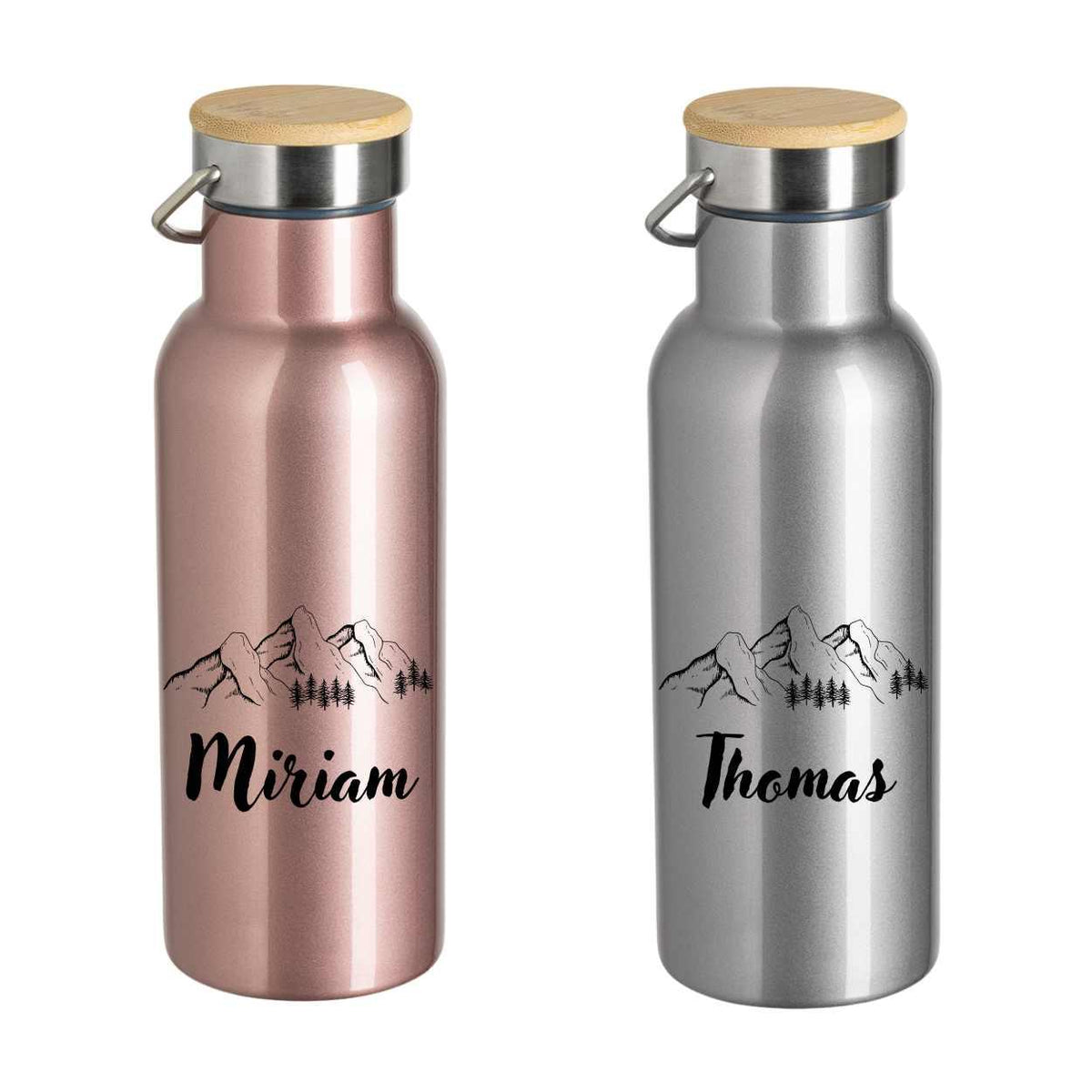 Trinkflasche personalisiert - Berge - Druckerino