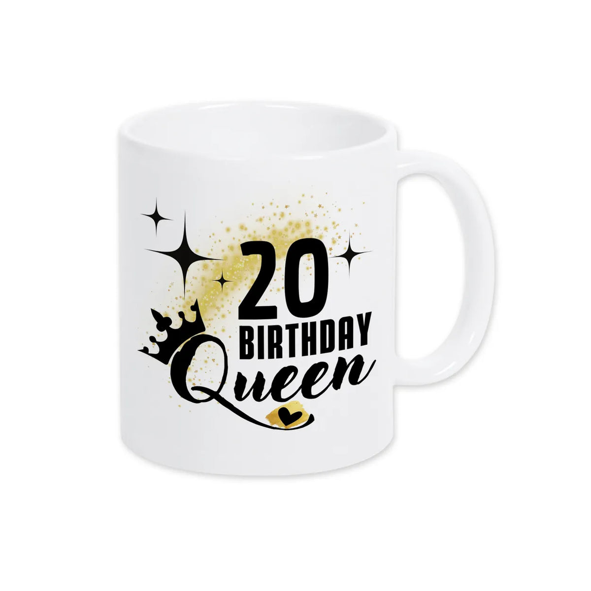 Tasse Birthday Queen 20 Spruchtassen Druckerino Weiß  