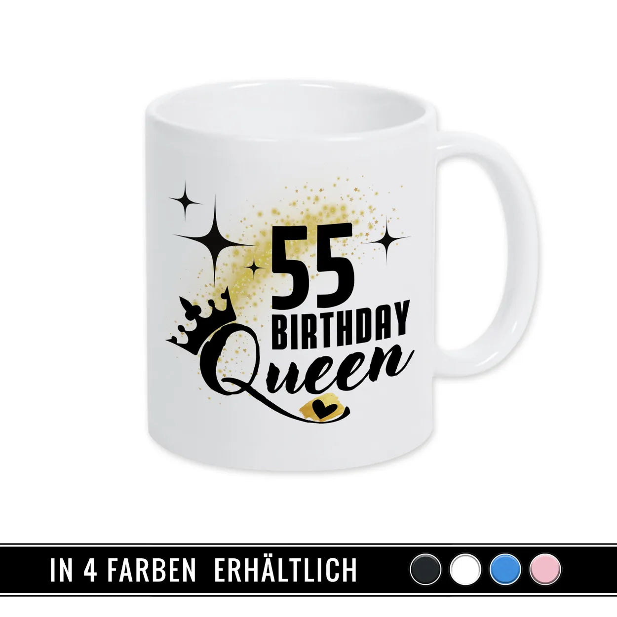 Tasse Birthday Queen 55 Spruchtassen Druckerino   