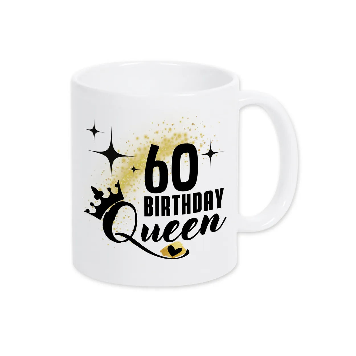 Tasse Birthday Queen 60 Spruchtassen Druckerino Weiß  