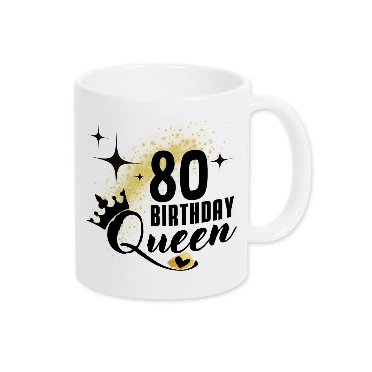 Tasse Birthday Queen 80 Spruchtassen Druckerino Weiß  