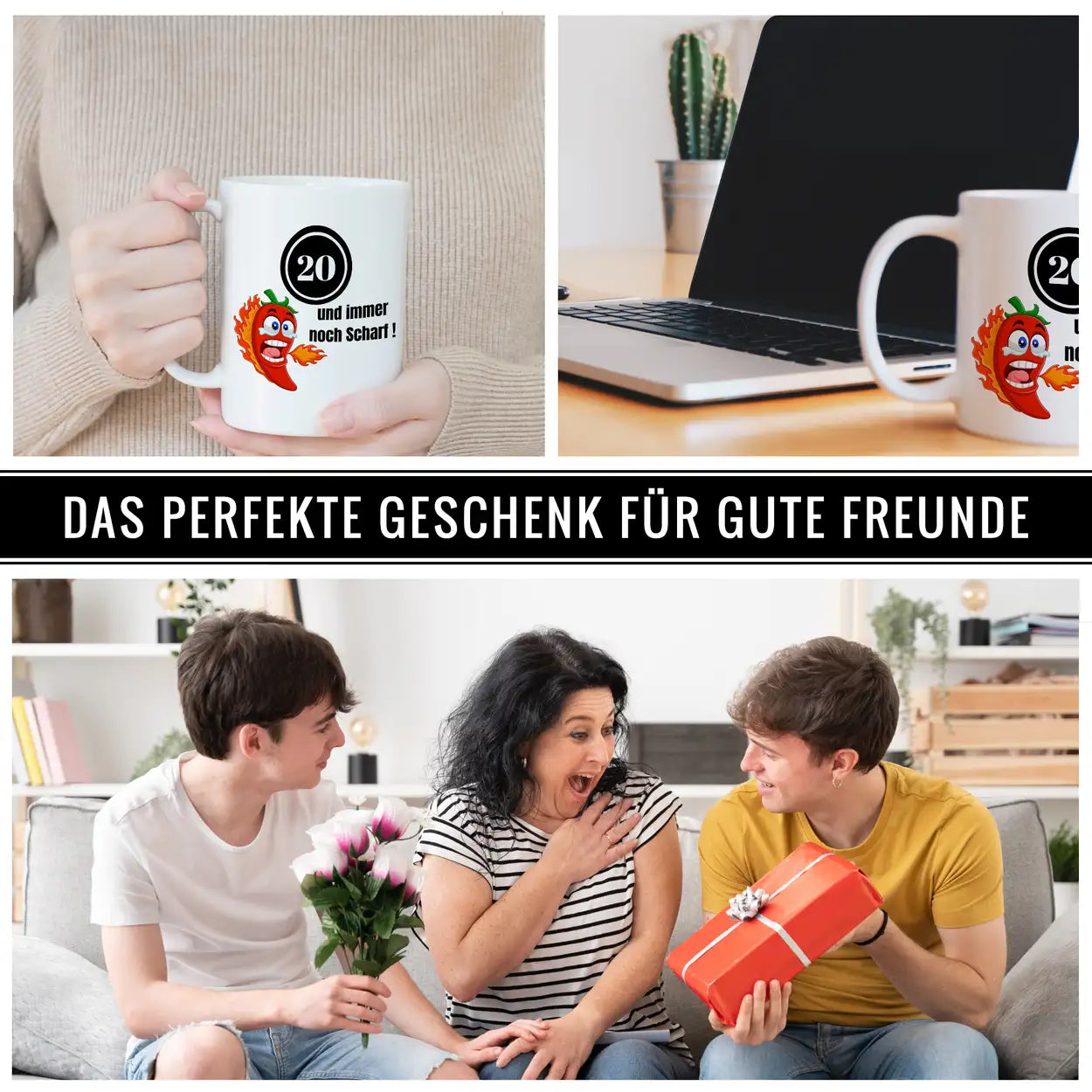 Tasse 20 und immer noch Scharf! Spruchtassen Druckerino   