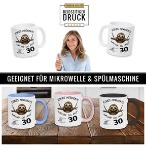 Tasse Eines Morgens wachst Du auf und bist 30 Spruchtassen Druckerino   