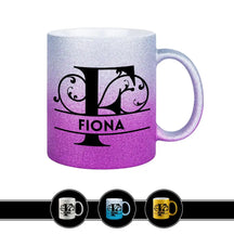 Personalisierte Tasse mit Namen | Buchstabe F Lila Geschenkideen