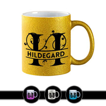 Personalisierte Tasse mit Namen | Buchstabe H Gold Geschenkideen