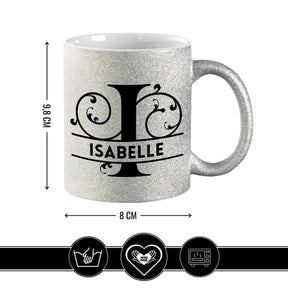 Personalisierte Tasse mit Namen | Buchstabe I Geschenkideen