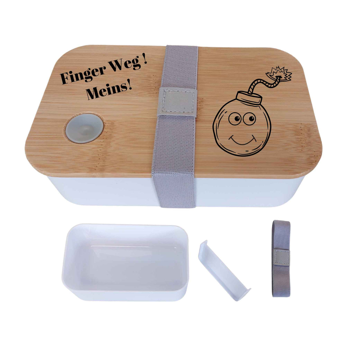 Lunchbox Finger Weg! Meins! - Druckerino, Brotdose mit Fächern, Weihnachtgsgeschenk, Geburtstagsgeschenk, Geschenk Einschulung