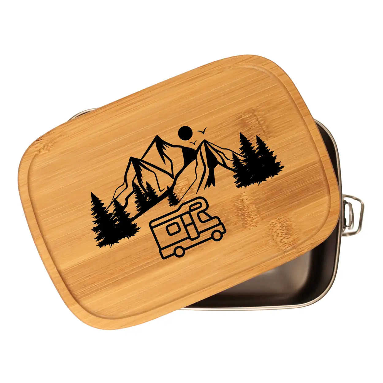 Brotdose Edelstahl | Camping Wohnmobil Lunchbox Druckerino   